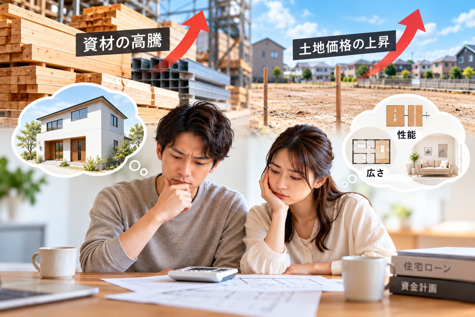理想の実現を阻む予算の大きな壁イメージ